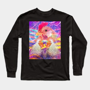 EDM Trippy Chicken Rave Long Sleeve T-Shirt